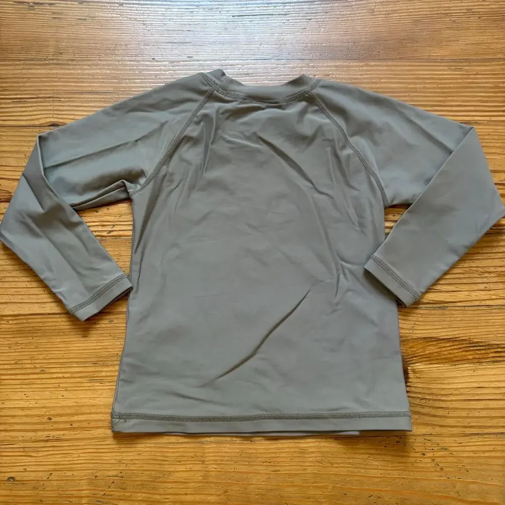 Hanna‎ Andersson gray floral long sleeve rash guard swim top SIZE 3
